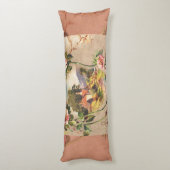 ヴィンテージハッピーバースデーカードアートワーク ボディピロー (裏面 (縦))