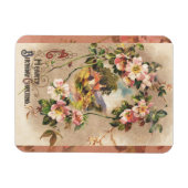 ヴィンテージハッピーバースデーカードアートワーク マグネット (横)