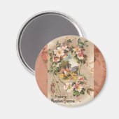 ヴィンテージハッピーバースデーカードアートワーク マグネット (正面/裏面)