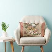 ヴィンテージハッピーバースデーカードアートワーク ランバークッション (椅子)