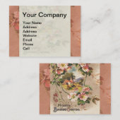 ヴィンテージハッピーバースデーカードアートワーク 名刺 (正面/裏面)