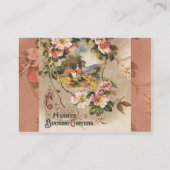 ヴィンテージハッピーバースデーカードアートワーク 名刺 (裏面)