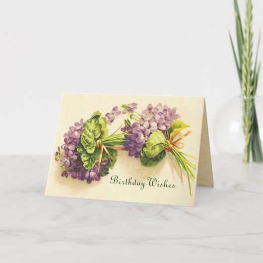 ヴィンテージハッピーバースデーカード カード (正面)