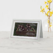 ヴィンテージハッピーバースデースリンガースパニエル犬子犬 カード (黄色い花)