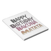 ヴィンテージハッピーバースデーハクナマタパープルインスピア ノートパッド (アングル)