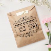 ヴィンテージハッピーバースデーパーティー フェイバーバッグ (封をした状態)