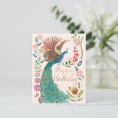 ヴィンテージハッピーバースデーピーコック シーズンカード (スタンド正面)