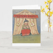 ヴィンテージハッピーバースデー占い カード (黄色い花)