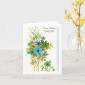 ヴィンテージハッピーバースデー孫 カード (黄色い花)