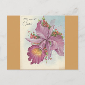 ヴィンテージハッピーバースデー従兄弟 ポストカード