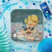 ヴィンテージハッピーバースデー紙プレート ペーパープレート (パーティー)