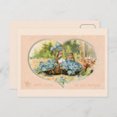 ヴィンテージハッピーバースデー ポストカード (正面/裏面)