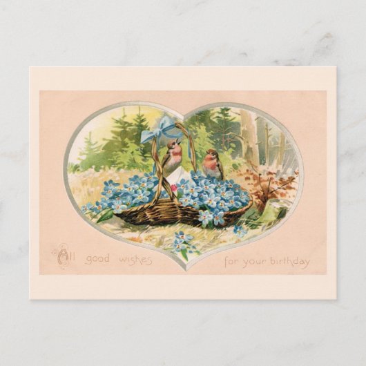 ヴィンテージハッピーバースデー ポストカード (正面)