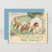 ヴィンテージハッピービー誕生日 シーズンカード (正面/裏面)
