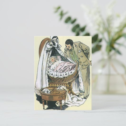 ヴィンテージハッピーファーザーズビクトリアンデイベビーバシネ カード (スタンド正面)