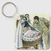 ヴィンテージハッピーファーザーズビクトリアンデイベビーバシネ キーホルダー (正面)