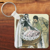 ヴィンテージハッピーファーザーズビクトリアンデイベビーバシネ キーホルダー (正面)