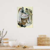 ヴィンテージハッピーファーザーズビクトリアンデイベビーバシネ ポスター (キッチン)