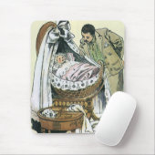 ヴィンテージハッピーファーザーズビクトリアンデイベビーバシネ マウスパッド (マウス)