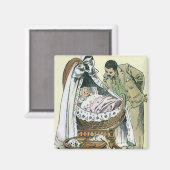 ヴィンテージハッピーファーザーズビクトリアンデイベビーバシネ マグネット (正面/裏面)