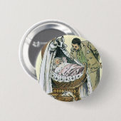 ヴィンテージハッピーファーザーズビクトリアンデイベビーバシネ 缶バッジ (正面&裏面)