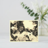 ヴィンテージハッピーブラックウィメンズ踊りはがき ポストカード (スタンド正面)