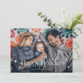 ヴィンテージハッピーホリデーズクリスマスフォト シーズンカード (スタンド正面)