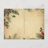 ヴィンテージハッピーホリデーズフォトホリデーポストカード シーズンポストカード (裏面)