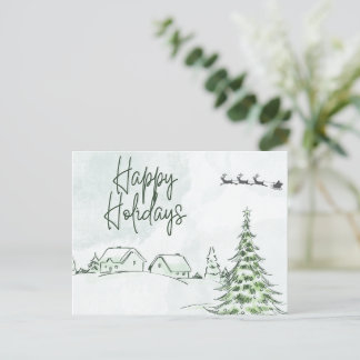 ヴィンテージハッピーホリデー シーズンポストカード