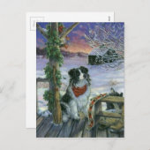 ヴィンテージハッピーホリデー シーズンポストカード (正面/裏面)