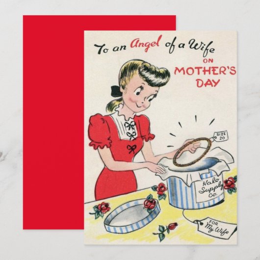 ヴィンテージハッピーマザーズデイマムエンジェルハロー シーズンカード (正面/裏面)