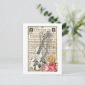 ヴィンテージハッピーマザーズデイヴァイオリンバラ付き ポストカード (スタンド正面)