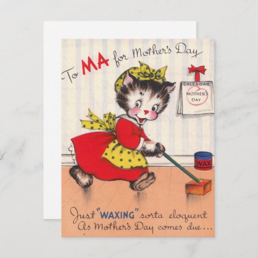 ヴィンテージハッピーマザーズ日ホリデーカード シーズンカード (正面/裏面)