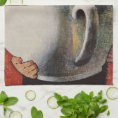 ヴィンテージハッピーマンカップ大コーヒー キッチンタオル (折り畳み)