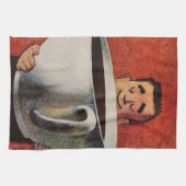 ヴィンテージハッピーマンカップ大コーヒー キッチンタオル (横)