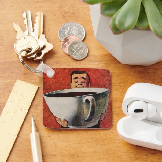 ヴィンテージハッピーマンカップ大コーヒー キーホルダー (デスク)