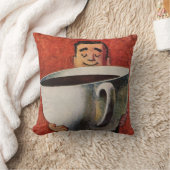 ヴィンテージハッピーマンカップ大コーヒー クッション (ブランケット)