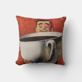 ヴィンテージハッピーマンカップ大コーヒー クッション (正面)