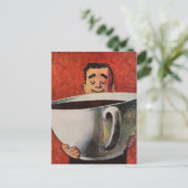 ヴィンテージハッピーマンカップ大コーヒー ポストカード (スタンド正面)