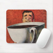 ヴィンテージハッピーマンカップ大コーヒー マウスパッド (マウス)