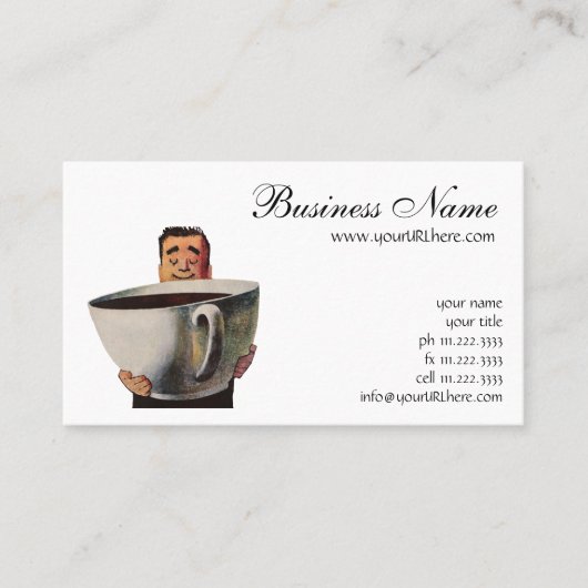 ヴィンテージハッピーマンカップ大コーヒー 名刺 (正面)