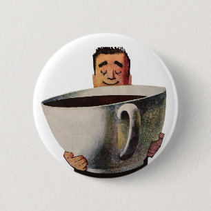 ヴィンテージハッピーマンカップ大コーヒー 缶バッジ