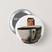 ヴィンテージハッピーマンカップ大コーヒー 缶バッジ (正面&裏面)