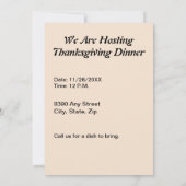 ヴィンテージハッピー感謝祭トルコとブドウ, ZPR 招待状 (裏面)