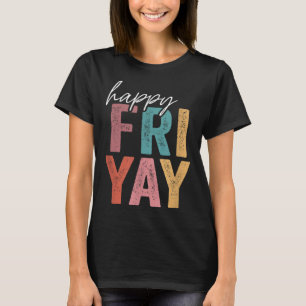 ヴィンテージハッピー金曜日金曜おもしろい先生TGIF Tシャツ