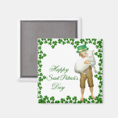 ヴィンテージハッピーSaint patricks dayハットボーイハグスラム マグネット (正面/裏面)