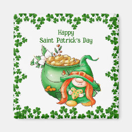 ヴィンテージハッピーSaint patricks dayポットの金ゴールド格言 マグネット