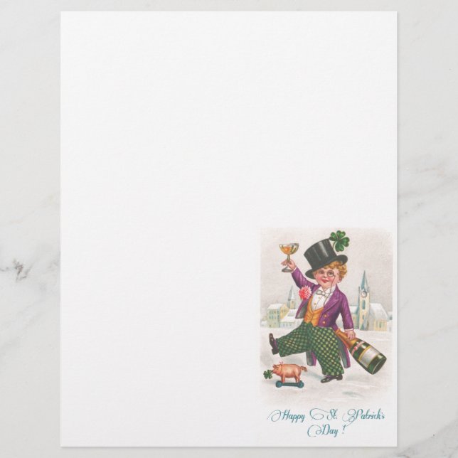 ヴィンテージハッピーSt patricks dayシャムロックシャンパーニュ (正面)