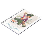 ヴィンテージハッピーSt patricks dayシャムロックシャンパーニュ ノートブック (左側)