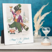 ヴィンテージハッピーSt patricks dayシャムロックシャンパーニュ フォトプラーク (側面)